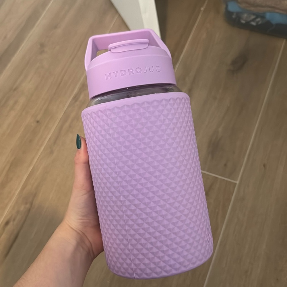 HydroJug Glass Lavender Studded Water Bottle Jug